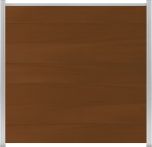 NA-LOG WPC Zaun Set XL Ameland Co-extrudiert 180x180 cm Sichtschutz Steckzaun Ipê Alu Silber | o. Pfosten, o. Abschlussleiste