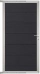 GartenLand Steckzauntor Ameland 90x175 cm WPC Anthrazit Aluminium Silber