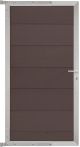 GartenLand Steckzauntor Ameland 90x175 cm WPC Schokobraun Aluminium Silber