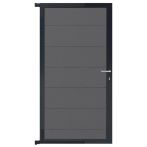 GartenLand Steckzauntor Ameland 90x175 cm WPC Schiefergrau Aluminium Anthrazit