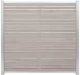 GartenLand Rhombus WPC Zaun Set Stockholm 180x180 cm Sichtschutz Steckzaun Sand-Multicolor Aluminium Silber | o. Pfosten