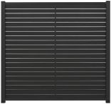 GartenLand Rhombus WPC Zaun Set Stockholm 180x180 cm Sichtschutz Steckzaun Anthrazit Aluminium Anthrazit | o. Pfosten