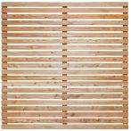 NA-LOG Rhombus Holz Zaun Römö 180x180 cm Sichtschutz Lärche PEFC mit 3 Riegeln | o. Pfosten