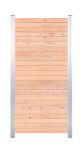 GartenLand Rhombus Holz Zaun Malmö 81,5x180 cm Douglasie PEFC Alu Silber Sichtschutz | o. Pfosten, o. Abschlussleiste