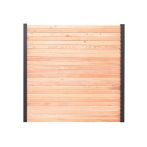 GartenLand Rhombus Holz Zaun Malmö 180x180 cm Douglasie PEFC Alu Anthrazit Sichtschutz | o. Pfosten, o. Abschlussleiste