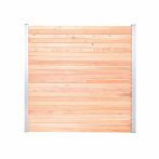 GartenLand Rhombus Holz Zaun Malmö 180x180 cm Douglasie PEFC Alu Silber Sichtschutz | o. Pfosten, o. Abschlussleiste