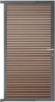 GartenLand Steckzauntor Air Gap 90x175 cm WPC Schokobraun Aluminium Anthrazit