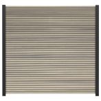 GartenLand WPC Zaun Set Shadowline 180x180 cm Sichtschutz Steckzaun Amethystgrau Alu Anthrazit | o. Pfosten