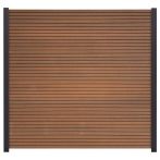GartenLand WPC Zaun Set Shadowline 180x180 cm Sichtschutz Steckzaun Mahagoni Alu Anthrazit | o. Pfosten