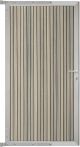 GartenLand Steckzauntor Shadowline Vertikal 90x175 cm WPC Amethystgrau Aluminium Silber