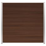 NA-LOG WPC Zaun Set Shadowline 180x180 cm Sichtschutz Steckzaun Ipê Alu Silber | o. Pfosten
