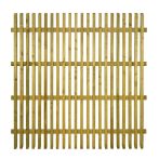 NA-LOG Lattenzaun BERGAMO abgeschrägt 180x180 cm Holzzaun Fichte PEFC KDI Grün mit abgeschrägten Latten