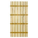NA-LOG Lattenzaun BERGAMO abgeschrägt 90x180 cm Holzzaun Fichte PEFC KDI Grün mit abgeschrägten Latten
