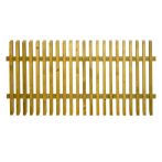 NA-LOG Lattenzaun BERGAMO abgeschrägt 180x90 cm Holzzaun Fichte PEFC KDI Grün mit abgeschrägten Latten