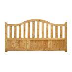 NA-LOG Vorgartenzaun GRAZ gebogen 180x105/90 cm Holzzaun Lärche PEFC