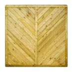 NA-LOG Dichtzaun INNSBRUCK gerade 180x180 cm Holzzaun Fichte PEFC KDI Grün 38x68 mm Rahmen