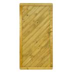 NA-LOG Dichtzaun INNSBRUCK gerade 90x180 cm Holzzaun Fichte PEFC KDI Grün 38x68 mm Rahmen