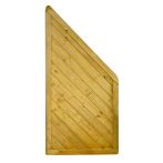 NA-LOG Dichtzaun INNSBRUCK gerade 90x180/90 cm Holzzaun Fichte PEFC KDI Grün 38x68 mm Rahmen