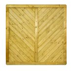 NA-LOG Massivzaun INNSBRUCK MASSIV gerade 180x180 cm Holzzaun Fichte PEFC KDI Grün massiver Rahmen 44x88 mm sehr stabil