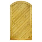 NA-LOG Massivzaun INNSBRUCK MASSIV gebogen 100x180 cm Holzzaun Fichte PEFC KDI Grün massiver Rahmen 44x88 mm sehr stabil