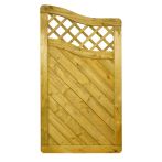 NA-LOG Massivzaun INNSBRUCK MASSIV mit Bogenmit Rankgitter 90x165/150 cm Holzzaun Fichte PEFC KDI Grün massiver Rahmen 44x88 mm sehr stabil