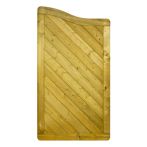 NA-LOG Massivzaun INNSBRUCK MASSIV mit Bogen 90x165/150 cm Holzzaun Fichte PEFC KDI Grün massiver Rahmen 44x88 mm sehr stabil