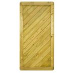 NA-LOG Massivzaun INNSBRUCK MASSIV gerade 90x180 cm Holzzaun Fichte PEFC KDI Grün massiver Rahmen 44x88 mm sehr stabil