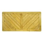 NA-LOG Massivzaun INNSBRUCK MASSIV gerade 180x90 cm Holzzaun Fichte PEFC KDI Grün massiver Rahmen 44x88 mm sehr stabil