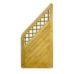 NA-LOG Massivzaun INNSBRUCK MASSIV gerade mit Rankgitter 90x180/90 cm Holzzaun Fichte PEFC KDI Grün massiver Rahmen 44x88 mm sehr stabil