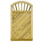 NA-LOG Massivzaun INNSBRUCK MASSIV Bogen+Strebe 100x180 cm Holzzaun Fichte PEFC KDI Grün massiver Rahmen 44x88 mm sehr stabil