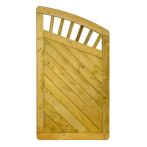 NA-LOG Massivzaun INNSBRUCK MASSIV Bogen+Strebe 90x165 cm Holzzaun Fichte PEFC KDI Grün massiver Rahmen 44x88 mm sehr stabil