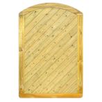 NA-LOG Massivzaun INNSBRUCK MASSIV gebogen 120x180 cm Holzzaun Fichte PEFC KDI Grün massiver Rahmen 44x88 mm sehr stabil