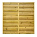 NA-LOG Jalousie Rahmenzaun LINZ 180x180 cm Holzzaun Fichte PEFC KDI Grün