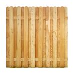 NA-LOG Bretterzaun MAILAND mit gebogenem Kopf 180x180 cm Holzzaun Lärche PEFC sehr stabil