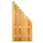 NA-LOG Bretterzaun MAILAND mit gebogenem Kopf 90x180/90 cm Holzzaun Lärche PEFC sehr stabil