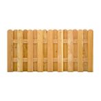 NA-LOG Bretterzaun MAILAND mit gebogenem Kopf 180x90 cm Holzzaun Lärche PEFC sehr stabil