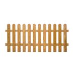 NA-LOG Vorgartenzaun MAILAND gerade 180x80 cm Holzzaun Lärche PEFC Bretterzaun mit gebogenem Kopf