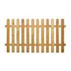 NA-LOG Vorgartenzaun MAILAND gerade 180x100 cm Holzzaun Lärche PEFC Bretterzaun mit gebogenem Kopf