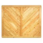NA-LOG Massivzaun NIZZA gerade 180x150 cm Holzzaun Lärche PEFC massiver Rahmen 44x88 mm sehr stabil