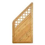 NA-LOG Massivzaun NIZZA gerade mit Rankgitter 90x180/90 cm Holzzaun Lärche PEFC massiver Rahmen 44x88 mm sehr stabil