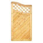 NA-LOG Massivzaun NIZZA gebogen + Rankg. 90x165 cm Holzzaun Lärche PEFC massiver Rahmen 44x88 mm sehr stabil