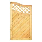 NA-LOG Massivzaun NIZZA gebogen + Rankg. 90x150 cm Holzzaun Lärche PEFC massiver Rahmen 44x88 mm sehr stabil
