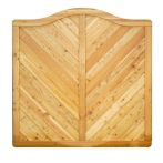 NA-LOG Massivzaun NIZZA Schwungbogen 180x180 cm Holzzaun Lärche PEFC massiver Rahmen 44x88 mm sehr stabil