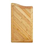 NA-LOG Massivzaun NIZZA gebogen 90x165 cm Holzzaun Lärche PEFC massiver Rahmen 44x88 mm sehr stabil