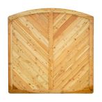 NA-LOG Massivzaun NIZZA gebogen 180x180 cm Holzzaun Lärche PEFC massiver Rahmen 44x88 mm sehr stabil