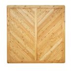 NA-LOG Massivzaun NIZZA gerade 180x180 cm Holzzaun Lärche PEFC massiver Rahmen 44x88 mm sehr stabil