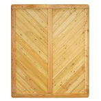 NA-LOG Massivzaun NIZZA gerade 150x180 cm Holzzaun Lärche PEFC massiver Rahmen 44x88 mm sehr stabil
