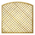 NA-LOG Rankgitter VARIO gebogen 7x7 cm Löcher 180x180 cm Holzzaun Kiefer PEFC KDI Grün 44x44 mm Rahmen 12x30 mm Lamellen