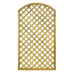 NA-LOG Rankgitter VARIO gebogen 7x7 cm Löcher 100x180 cm Holzzaun Kiefer PEFC KDI Grün 44x44 mm Rahmen 12x30 mm Lamellen