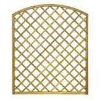 NA-LOG Rankgitter VARIO gebogen 11x11 cm Löcher 150x180 cm Holzzaun Kiefer PEFC KDI Grün 44x44 mm Rahmen 12x30 mm Lamellen